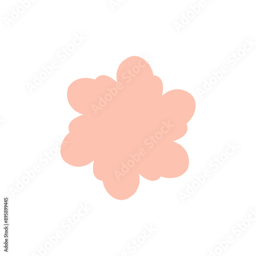 Abstract flowers. Spring flora. Flat vector illustration on white background