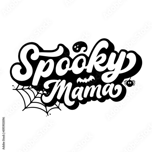 Spooky Mama SVG | Funny Shirt Design Svg | Halloween Svg | Halloween Retro | Halloween Quote Svg | Spooky Svg