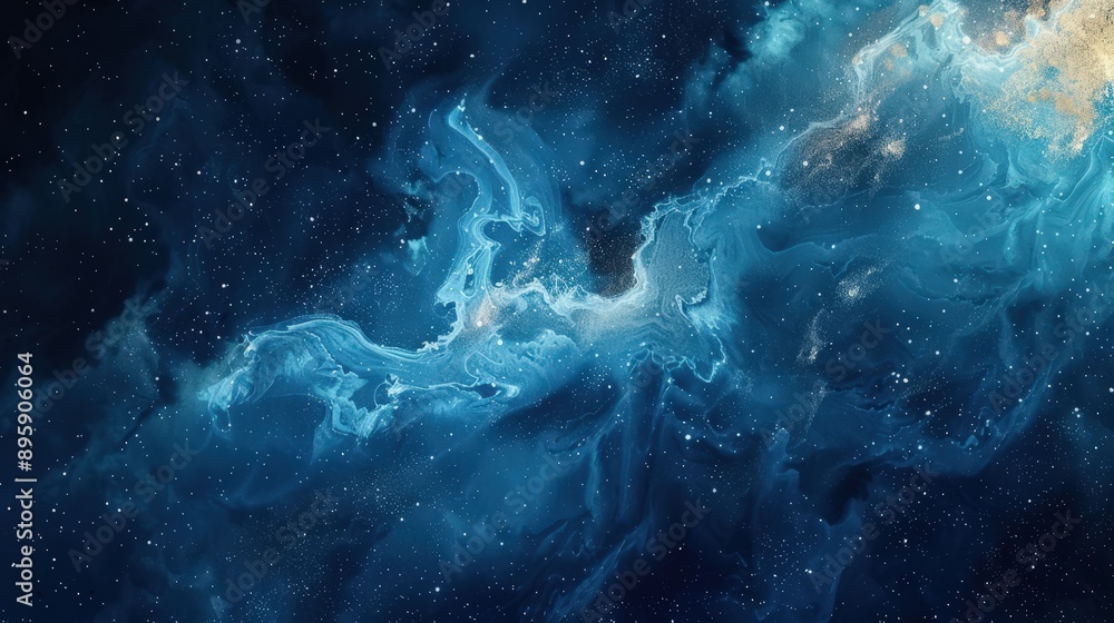 Fototapeta premium Breathtaking Galactic Nebula: Cosmic Swirls of Beauty