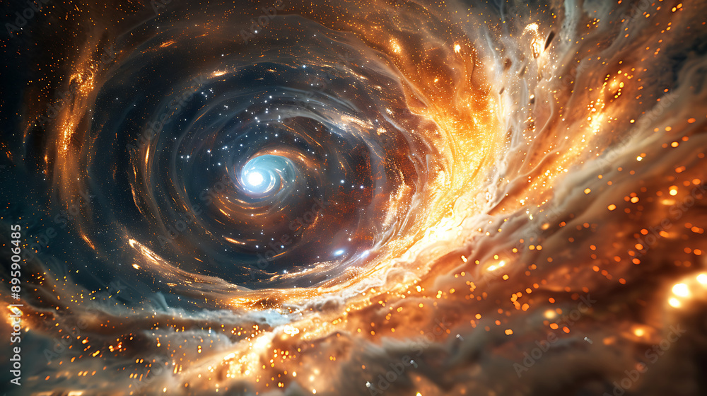 Obraz premium Cosmic surfing simulator, riding solar wind waves, 