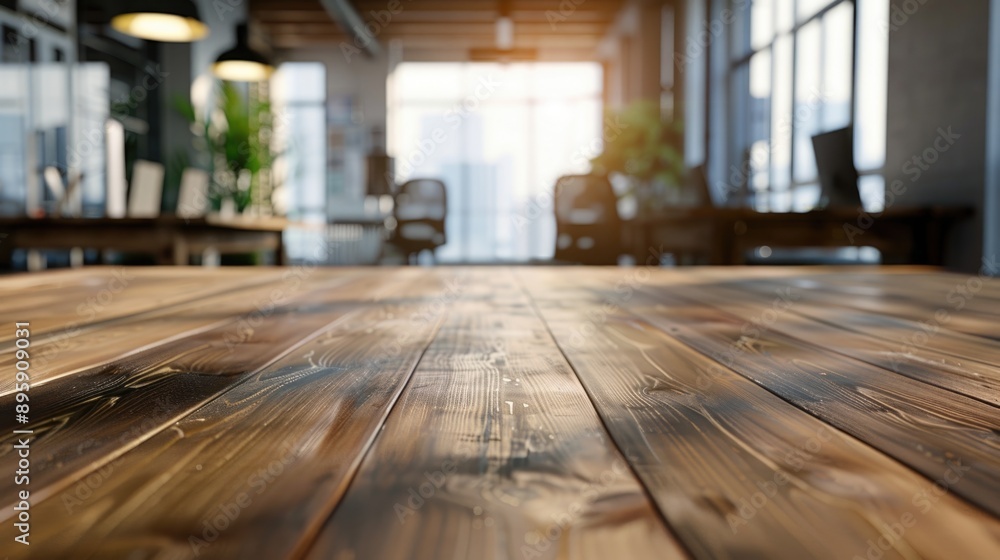 Wooden floor and furniture in modern office Wooden floor and furniture in modern office