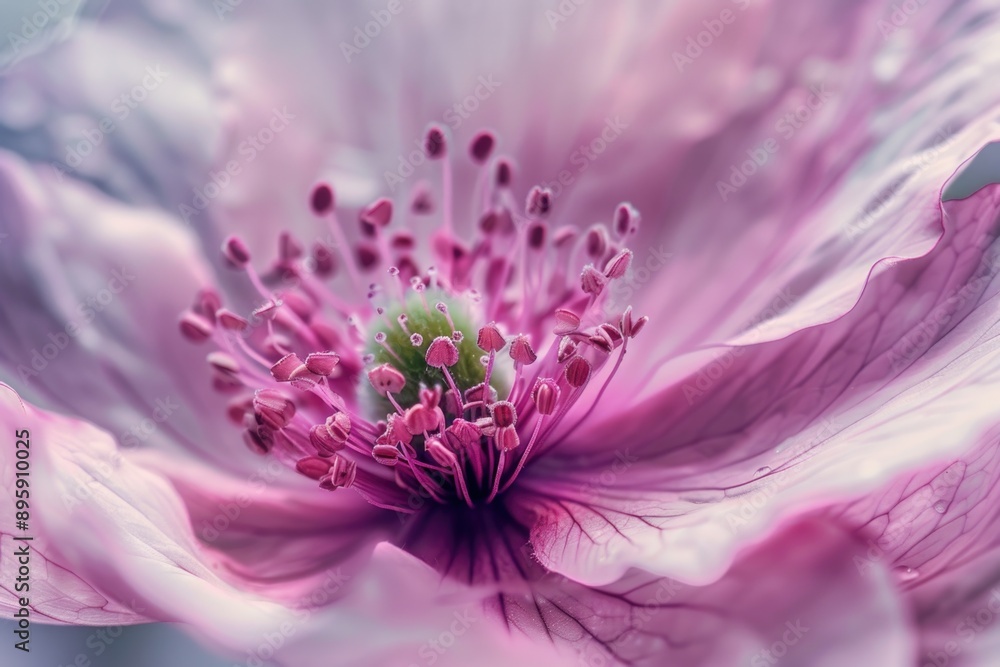 Obraz premium A close-up of a pink flower with vivid petals, capturing the essence of spring blossoms.
