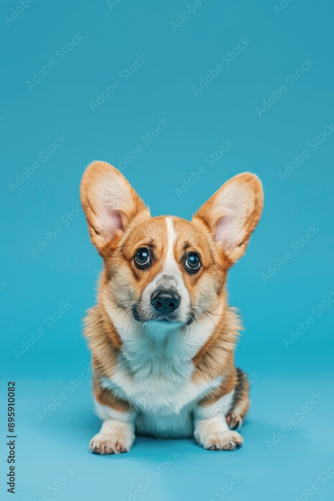 Adorable corgi with distinctive ears and eyes, showing curiosity and innocence. Adorable corgi with distinctive ears and eyes, showing curiosity and innocence.
