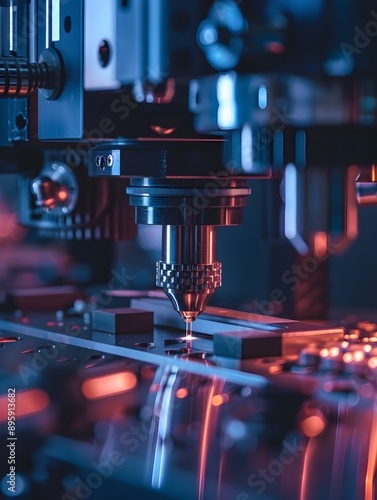 Detailed view of a precision quantum metrology setup designed to enhance accuracy and optimization of advanced manufacturing processes through advanced instrumentation sensors 