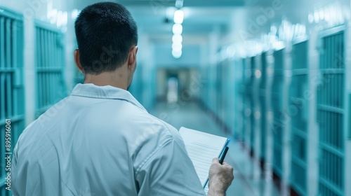 Inmate studying legal documents, selfrepresentation, determination