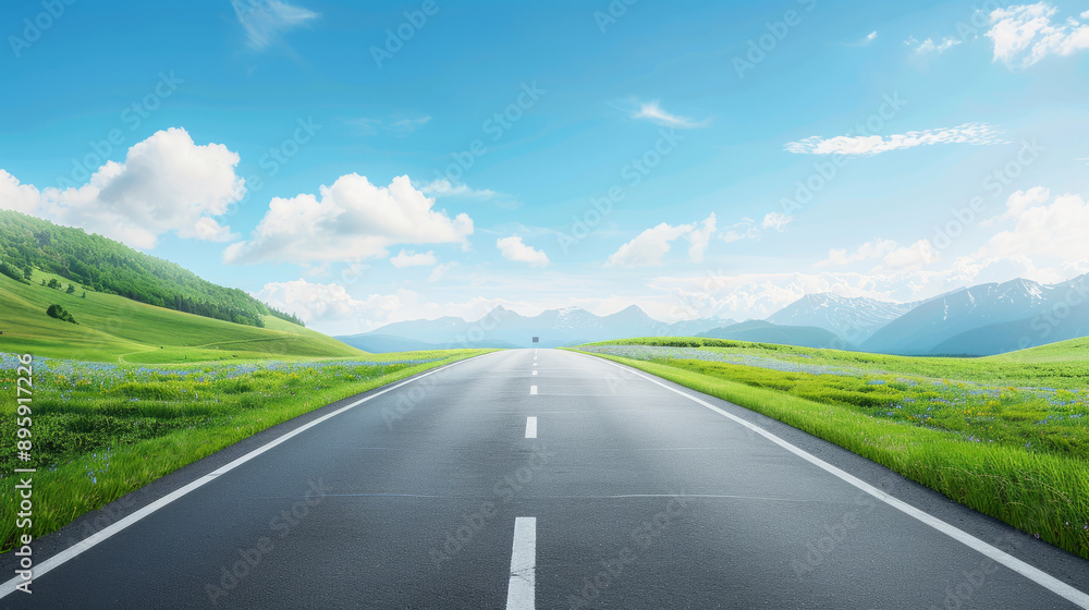 futuristic investment, Deserted highway, electric vehicle cruising through picturesque countryside, showcasing the efficiency of electric travel in nature. futuristic investment, Deserted highway, electric vehicle cruising through picturesque countryside, showcasing the efficiency of electric travel in nature.