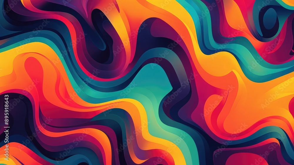 Obraz premium 4K Abstract wallpaper colorful design, shapes and textures, colored background