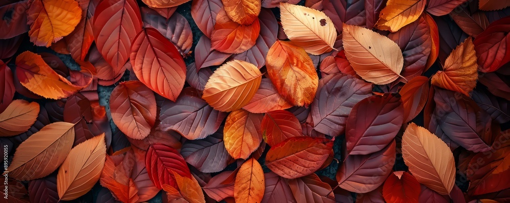 Autumn Leaves Pattern Background, 4K hyperrealistic photo Autumn Leaves Pattern Background, 4K hyperrealistic photo