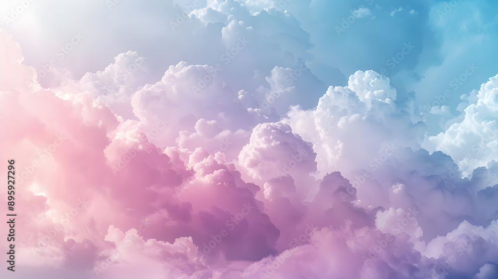Dreamy Pink & Blue Cloud Sky Dreamy Pink & Blue Cloud Sky
