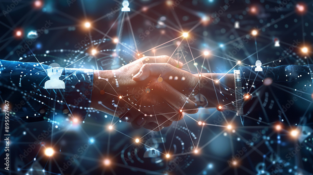 Obraz premium Business Network Concept with Customer Support