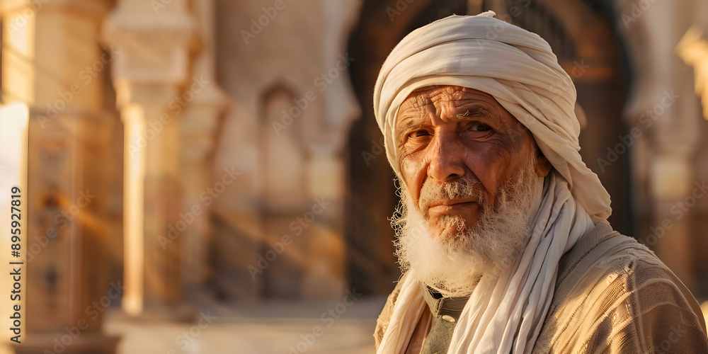 Portrait of an Elderly Man in a White Turban Portrait of an Elderly Man in a White Turban