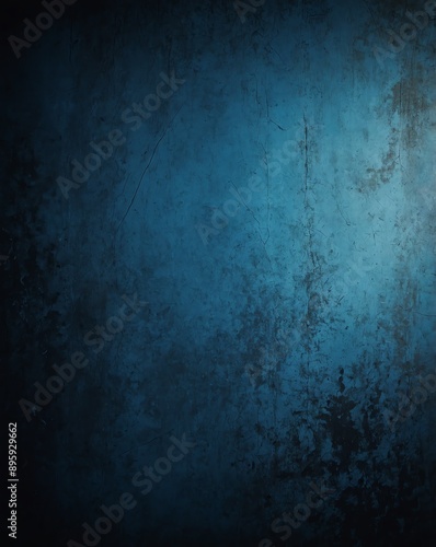 dark to light blue color gradient grungy texture background copy space design