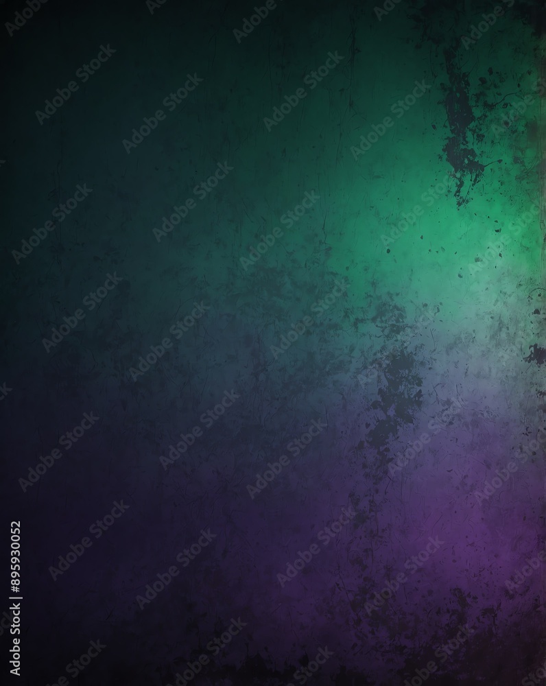 Fototapeta premium green to purple color gradient grungy texture background copy space design