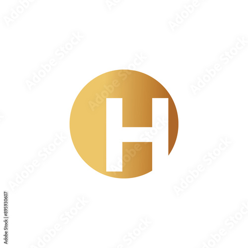 Letter H logo design vector with universal form and creative idea