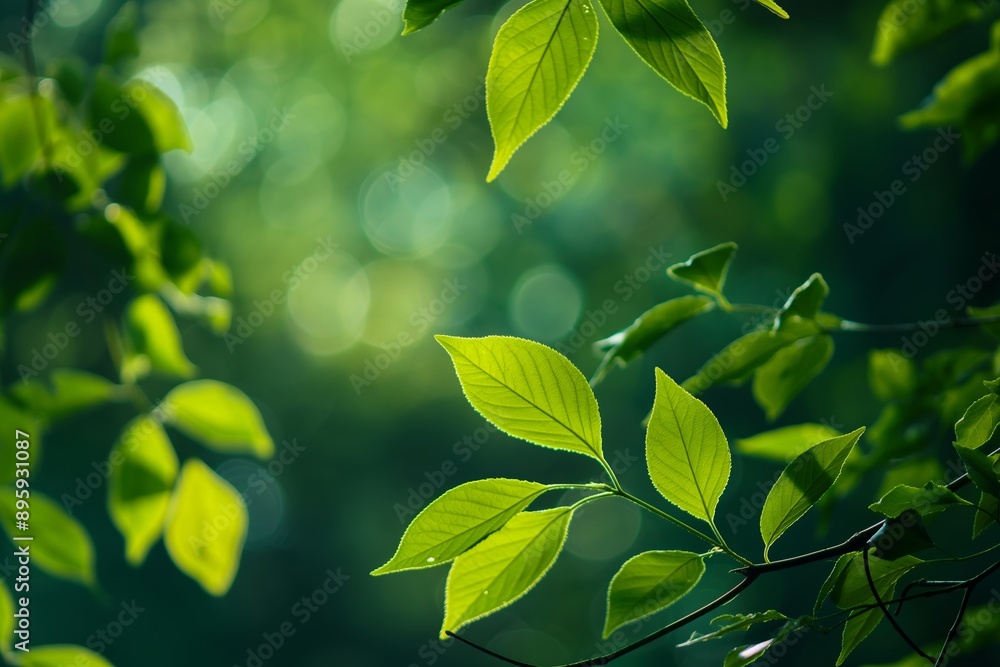 An array of green leaves bask under the sunlight in a forest, creating a serene and peaceful atmosphere of nature. An array of green leaves bask under the sunlight in a forest, creating a serene and peaceful atmosphere of nature.