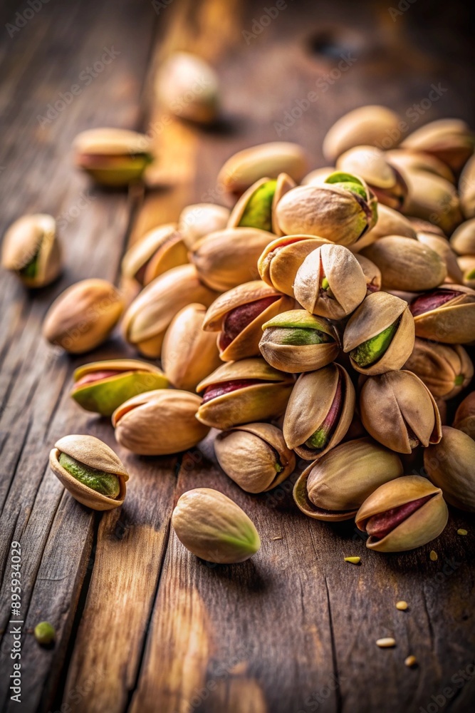 Top view of pistachios on a plain backdrop Top view of pistachios on a plain backdrop
