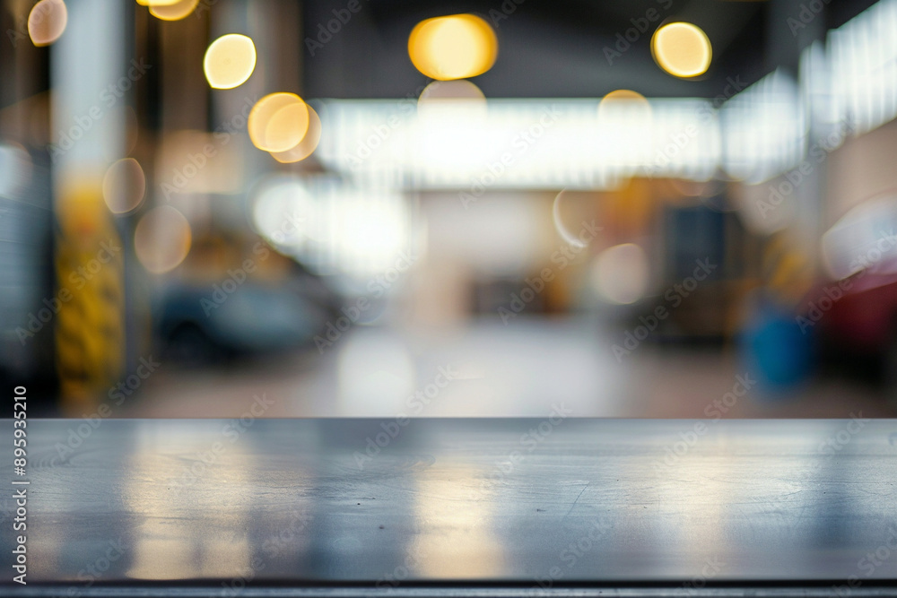 Reflective Metal Surface In Busy Garage Workshop: Perfect For Automotive Industry Ads Or Diy Project Backgrounds Reflective Metal Surface In Busy Garage Workshop: Perfect For Automotive Industry Ads Or Diy Project Backgrounds