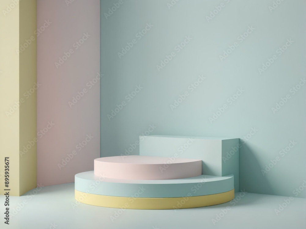 Minimalist product display podium with spacious empty top surface, perfect for digital product placement in e-commerce and advertising Minimalist product display podium with spacious empty top surface, perfect for digital product placement in e-commerce and advertising