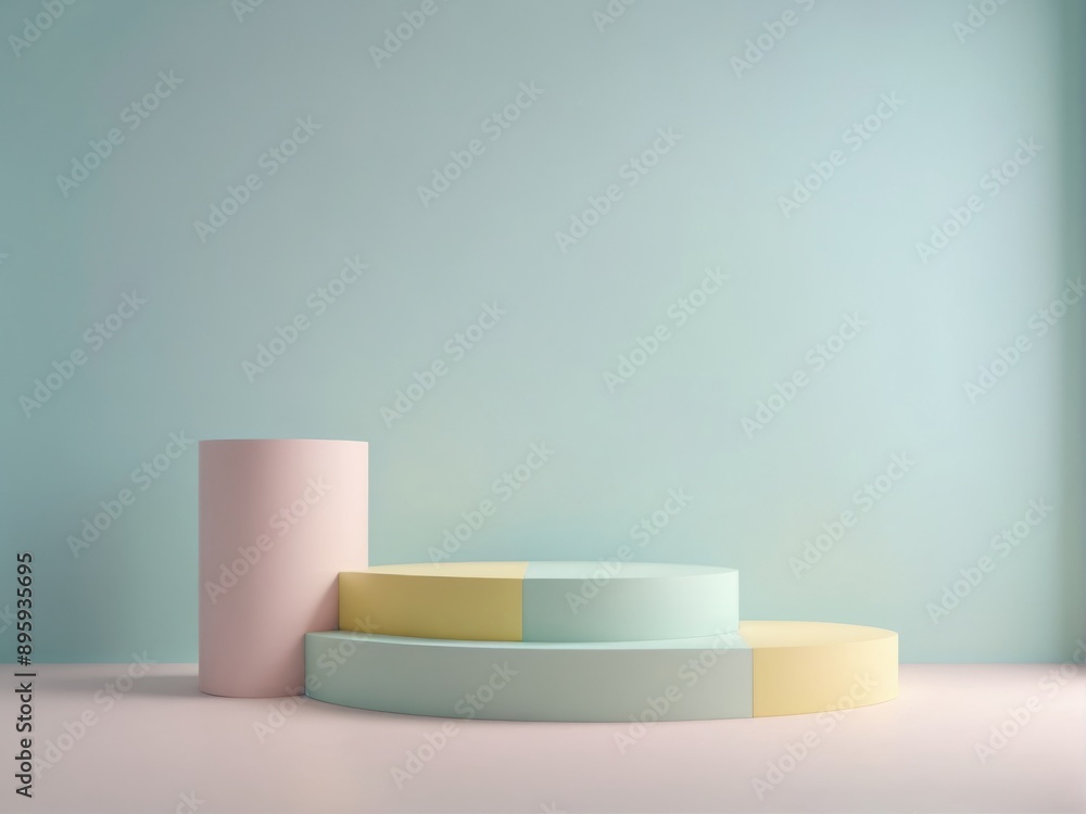 Minimalist product display podium with spacious empty top surface, perfect for digital product placement in e-commerce and advertising Minimalist product display podium with spacious empty top surface, perfect for digital product placement in e-commerce and advertising