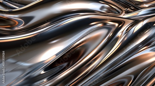 Wallpaper Mural Abstract Metallic: A sleek abstract background with metallic textures and reflective surfaces.
 Torontodigital.ca