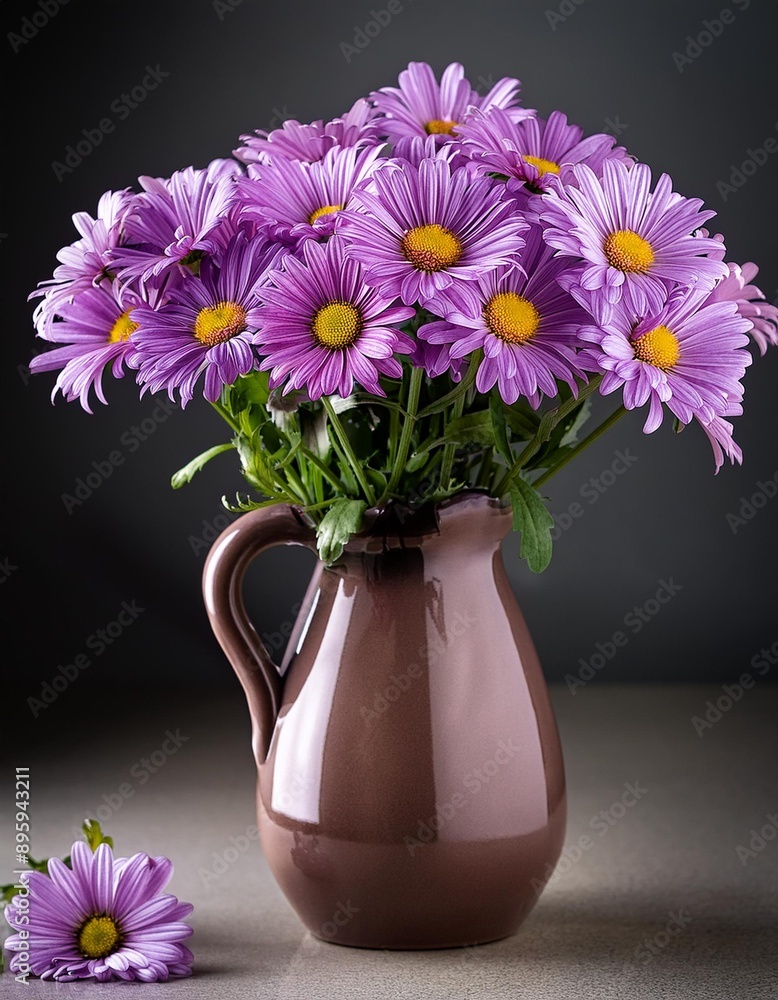 bouquet of purple flowers in a vase bouquet of purple flowers in a vase