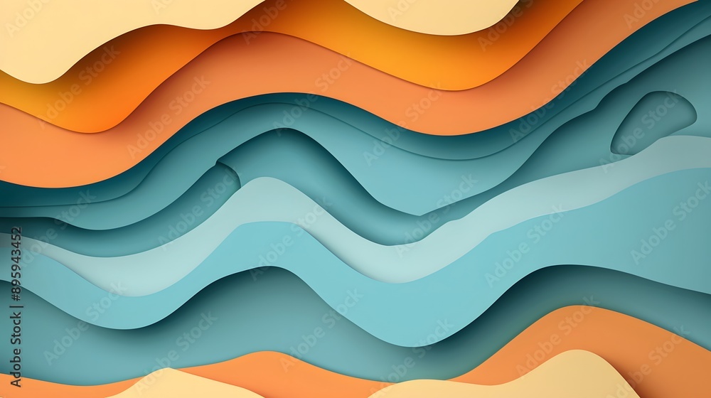 Abstract Paper Cutout: A playful abstract background with layered paper cutout shapes and shadows. Abstract Paper Cutout: A playful abstract background with layered paper cutout shapes and shadows.