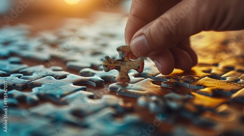 a hand placing Final puzzle piece to complete