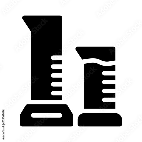 graduated cylinder glyph icon