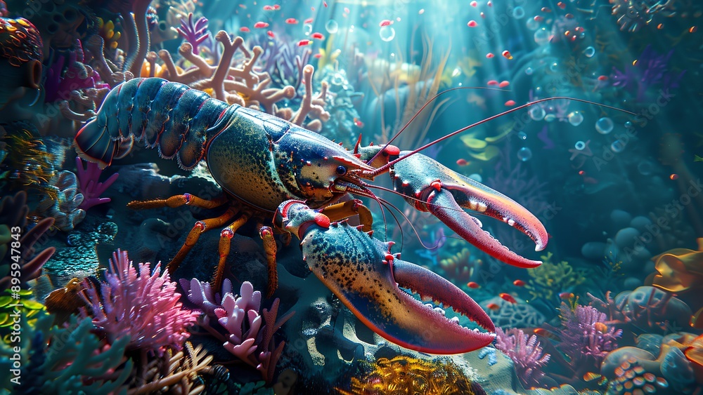 lobster in aquarium lobster in aquarium