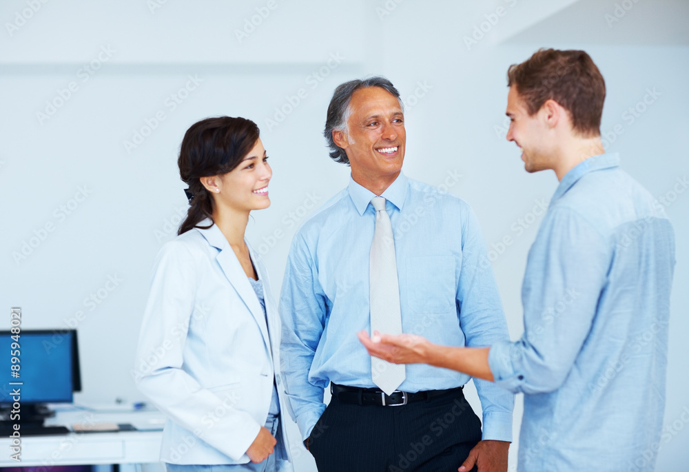 Business people, group and meeting in office with conversation for budget, planning and cooperation. Employees, ceo and accounting team for audit discussion, performance review and management Business people, group and meeting in office with conversation for budget, planning and cooperation. Employees, ceo and accounting team for audit discussion, performance review and management