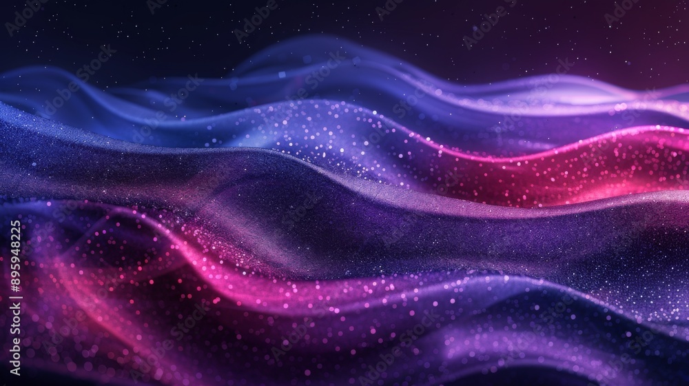 Obraz premium vibrant gradient poster in shades neon waves