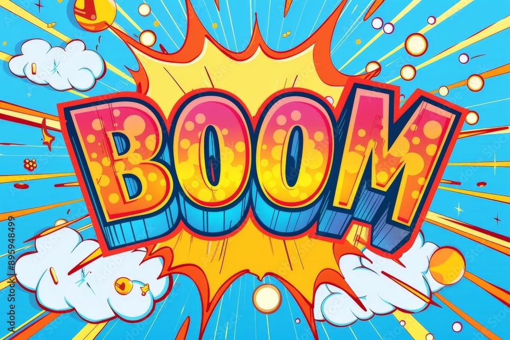 pop art explosion with BOOM pop art explosion with BOOM