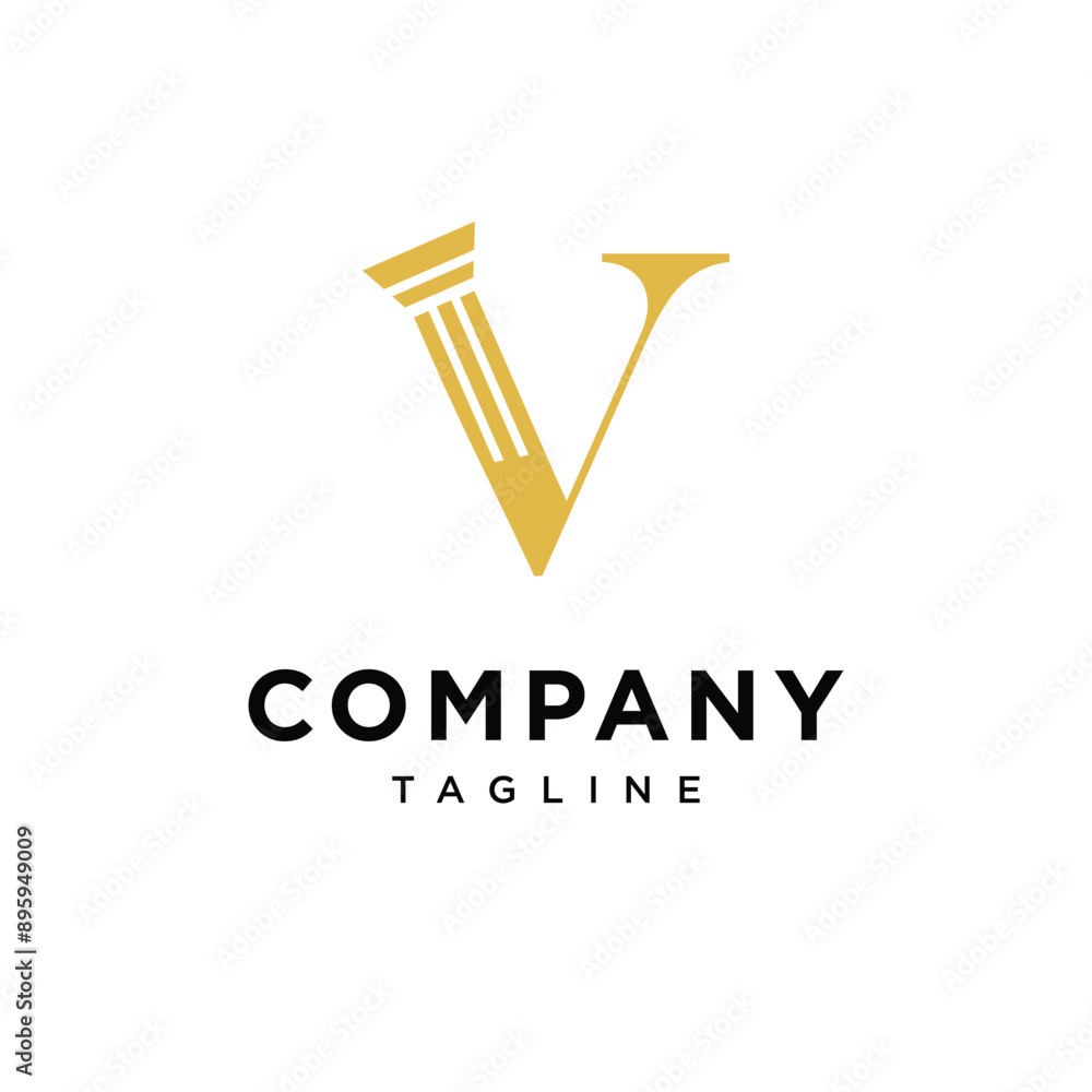 Letter V Law Advocat logo icon vector Letter V Law Advocat logo icon vector