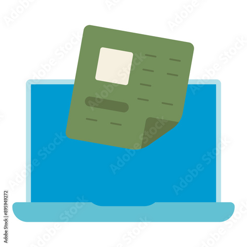 online article blog flat icon