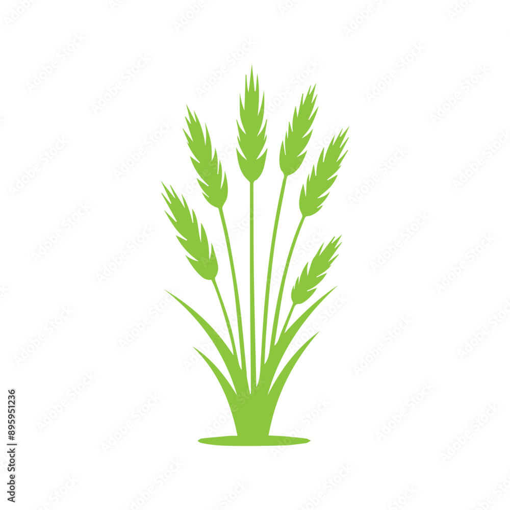 Obraz premium green grass design flat vector illustration