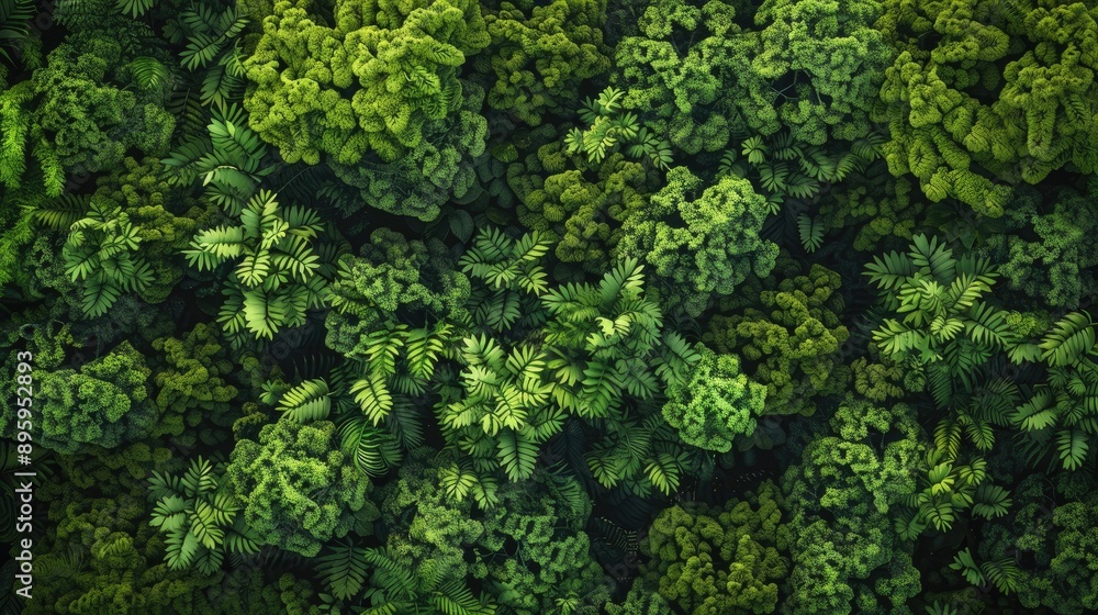 Top-down view of green forest trees. Ideal for highlighting rainforest ecosystems and healthy environments. Top-down view of green forest trees. Ideal for highlighting rainforest ecosystems and healthy environments.