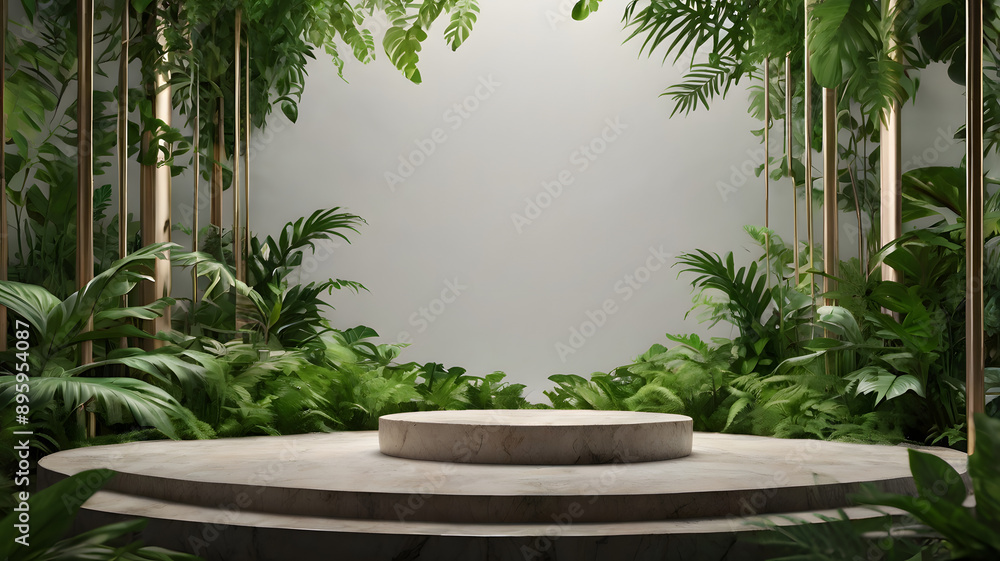 Fototapeta premium tropical garden in the garden, ai generated