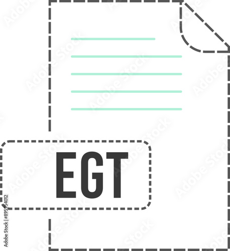 EGT File format icon dashed outline