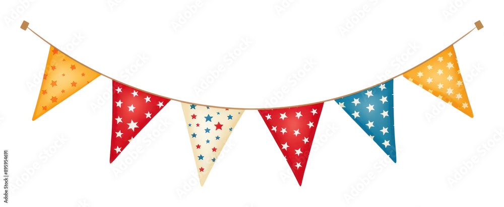 Fototapeta premium PNG New year bunting clothesline celebration patriotism.