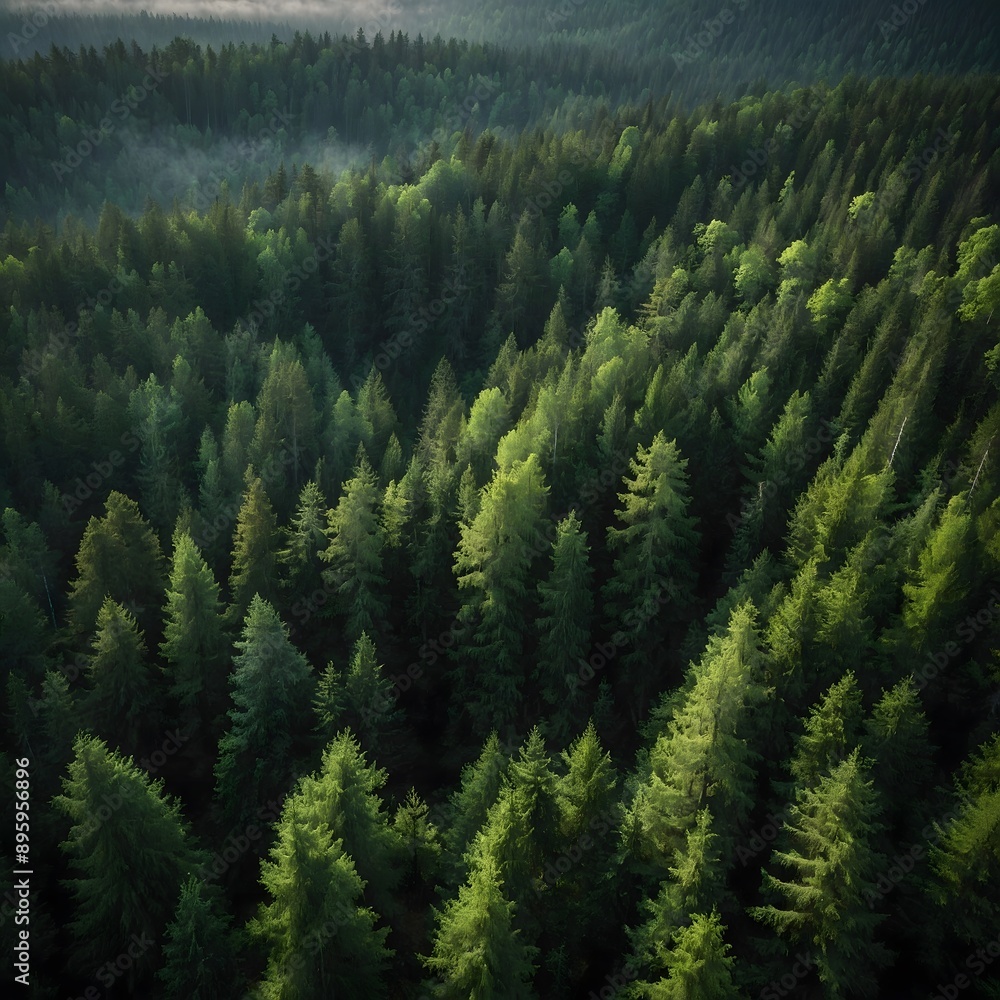 dark forest in rainy day dark forest in rainy day