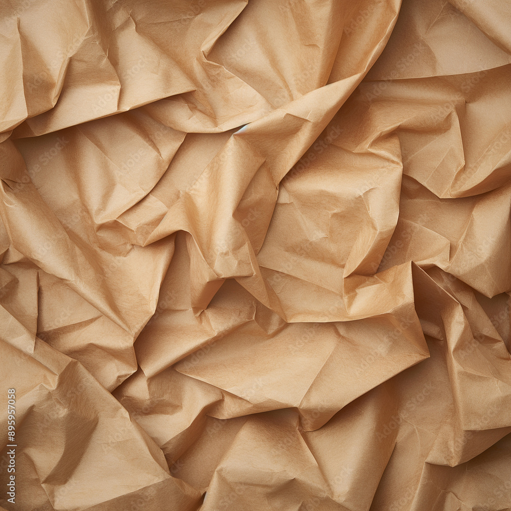 A brown paper with a crumpled texture A brown paper with a crumpled texture