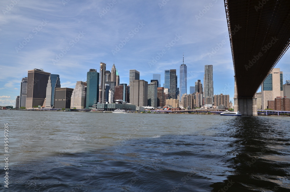 Fotografie SKYLINE DE MANHATTAN VUE U QUARTIER DE DUMBO