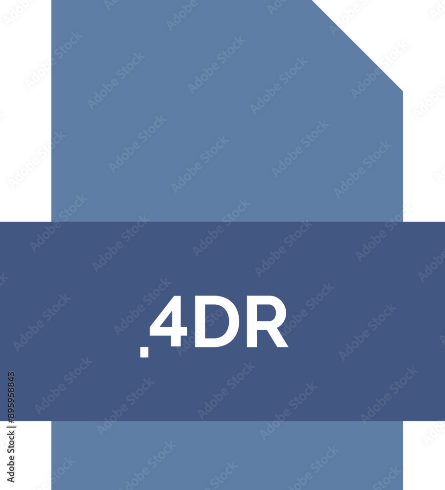 4DR File extension icon fill crisp corners with symbol 4DR File extension icon fill crisp corners with symbol
