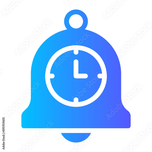 Canvas Print alarm gradient icon