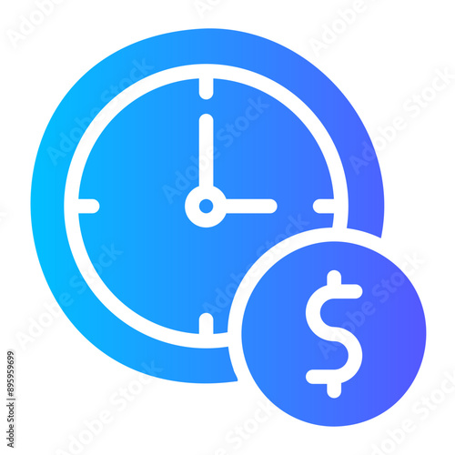 time is money gradient icon