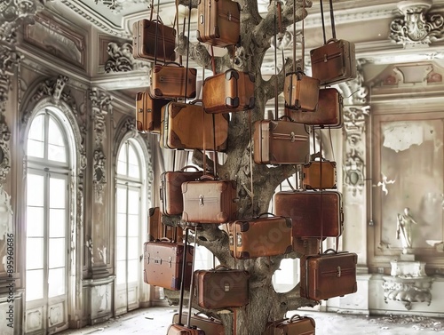 Christmas tree made of suit...