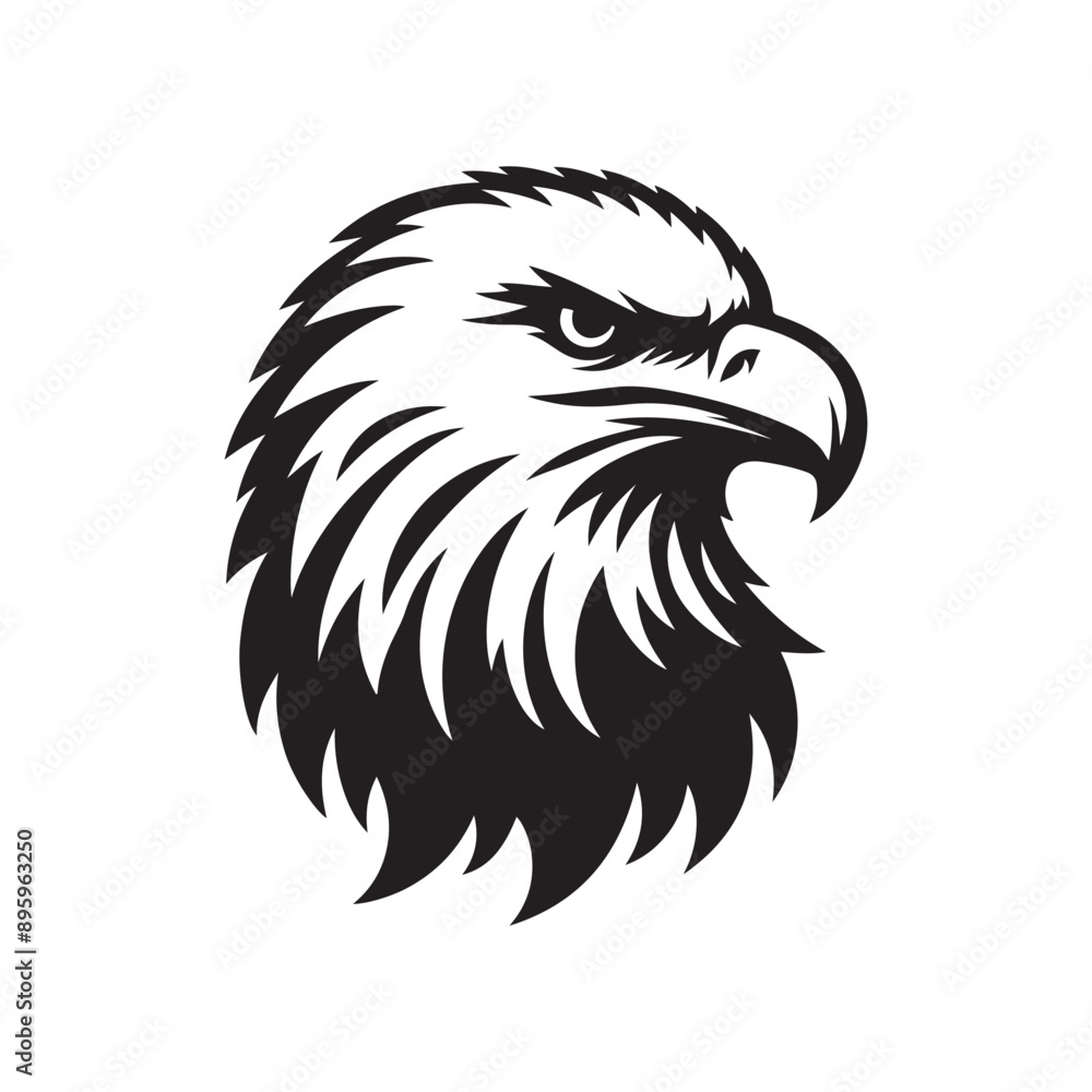 Eagle head silhouette Vector Illustration Eagle head silhouette Vector Illustration