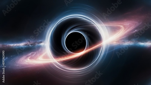 Abstract space Black hole over star field in outer space wallpaper background