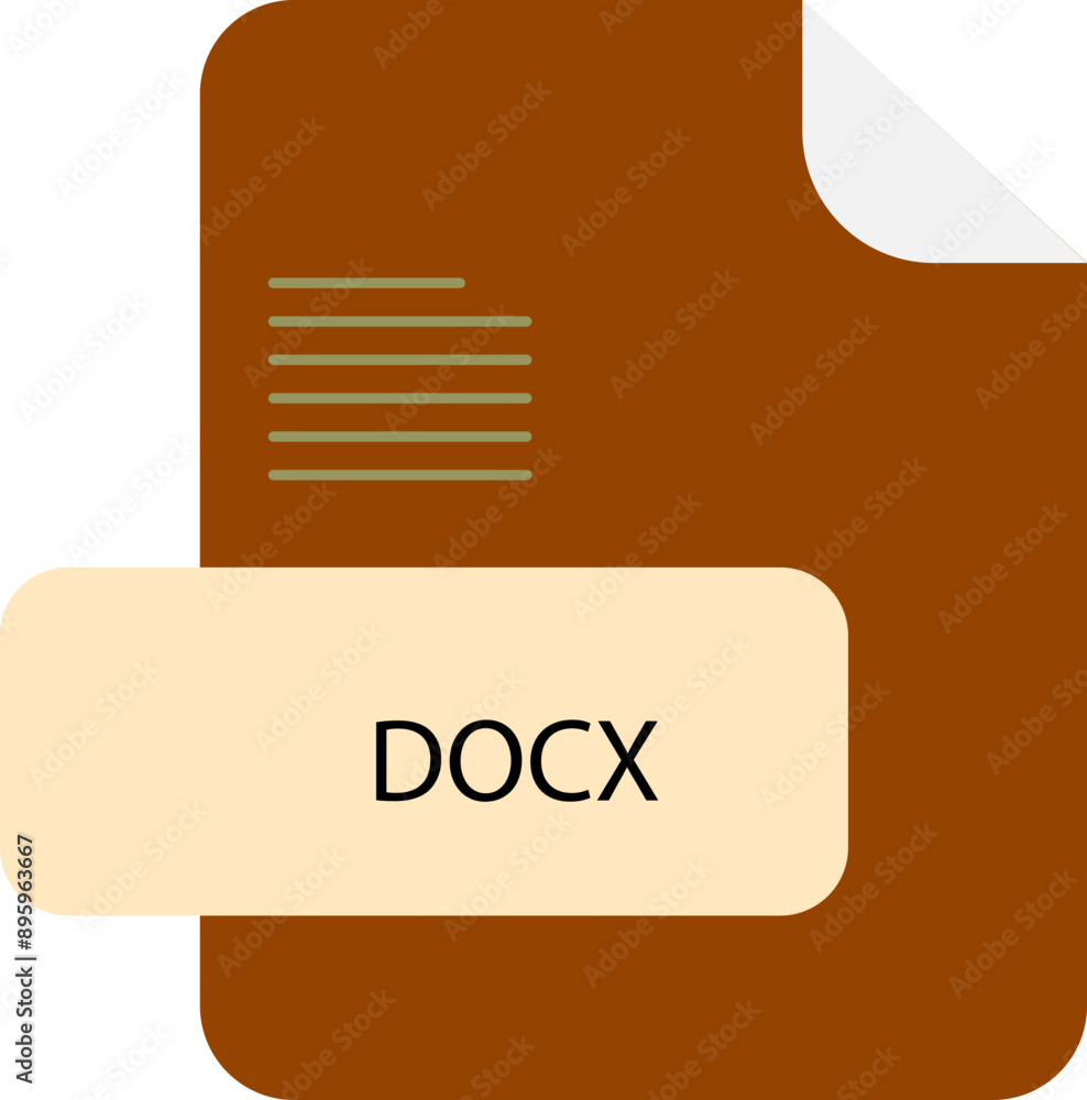 DOCX file extension rounded lines and shape DOCX file extension rounded lines and shape