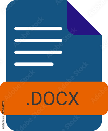 DOCX File extension icon with symbol